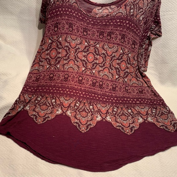 Lucky Brand Exotic Red Pattern, Short Sleeve, Shirt - Picture 6 of 9